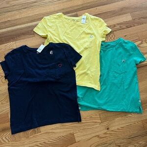 Lot of 3 gap kids short-sleeve shirts- 2/3 nwt